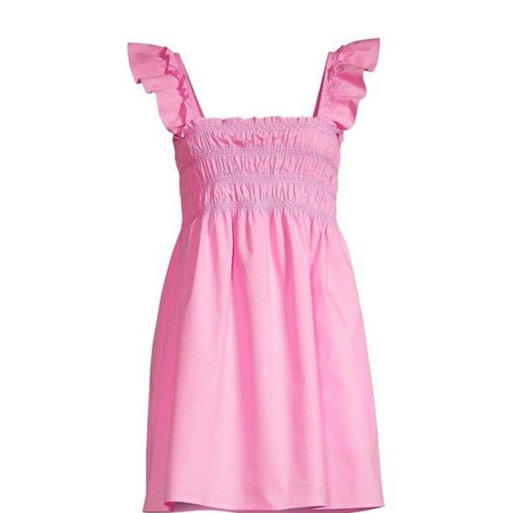 COPY - FRENCH CONNECTION
Smocked Ruffle Dress. Pink size 6.  new with tags